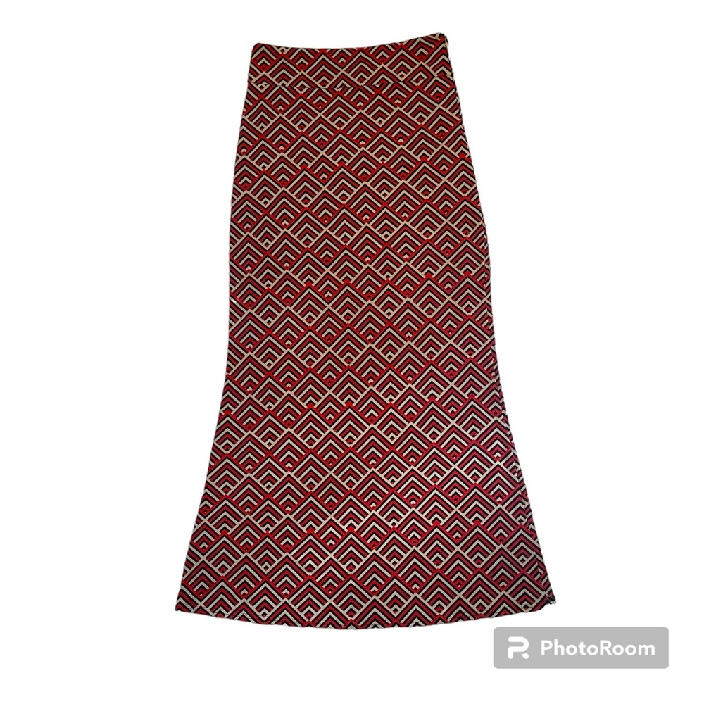 BCBGMaxazria Women’s Patterned Maxi Skirt with Slit Size XS